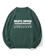Fruits Zipper Cotton Sweatshirt