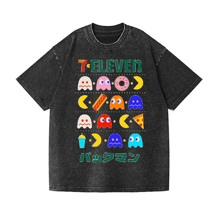 Pacman Vintage Wash Japanese Design T-Shirt