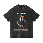 Stay Classy Goose Bird Vintage Wash Japanese Design T-Shirt