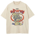 Skateboard Cat Washed T-Shirt