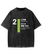 Harajuku Japan Vintage Washed T-shirt