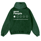 People Vintage Washed Cotton Back Art Hoodie