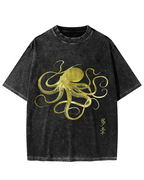 Japanese Octopus Vintage Washed T-shirt