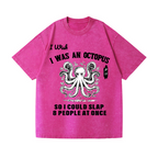 Octopus Vintage Wash Japanese Design T-Shirt