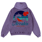Surf Arrakis Vintage Washed Cotton Back Art Hoodie