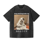 Snug Cat Vintage Wash Japanese Design T-Shirt