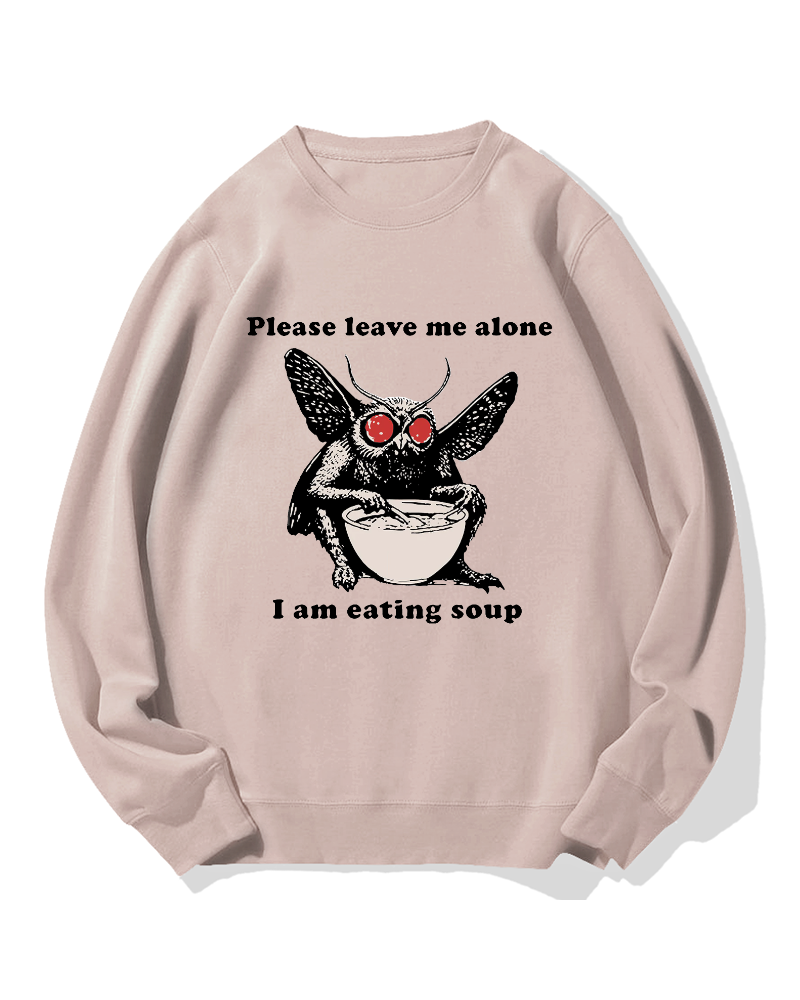 Mothman Eating Soup Cotton Sweatshirt