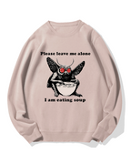 Mothman Eating Soup Cotton Sweatshirt