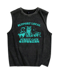 Support local street cats Vintage Distressed Washed Tank Top
