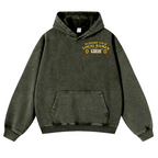 Ramen Lucky Cat Vintage Washed Cotton Back Art Hoodie