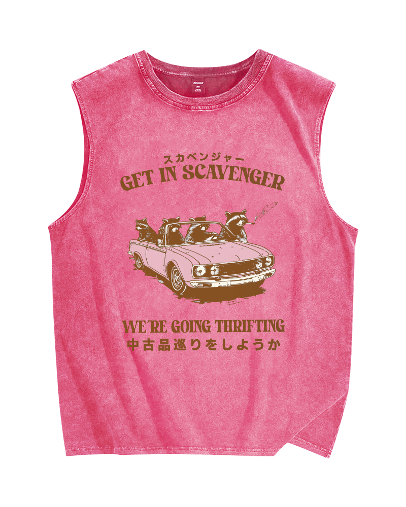 Scavenger Vintage Distressed Washed Tank Top