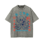 Drunken Octopus Vintage Wash Japanese Design T-Shirt