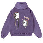Sushi Vintage Washed Cotton Back Art Hoodie