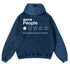 People Vintage Washed Cotton Back Art Hoodie