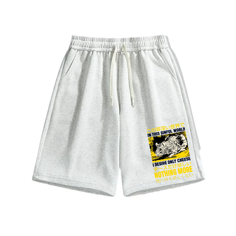 Cheese Mouse Cotton Casual Shorts