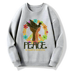 Peace is forever beautiful Cotton Pullover Sweatshirt