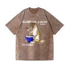 Gecko Vintage Wash Japanese Design T-Shirt