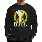 Peace is forever beautiful Cotton Pullover Sweatshirt