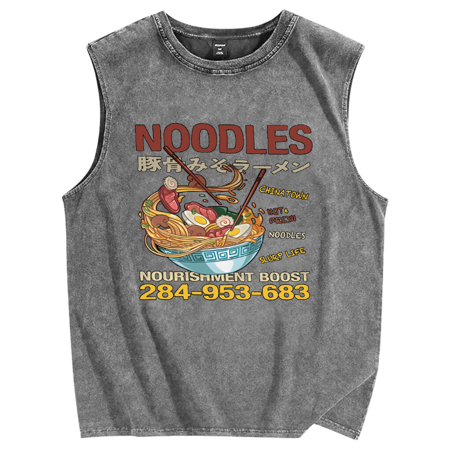 Pork bone miso ramen Vintage Distressed Washed Tank Top