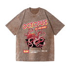 Bubble Bath Octopus Vintage Wash Japanese Design T-Shirt