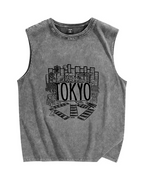 Tokyo Vintage Distressed Washed Tank Top