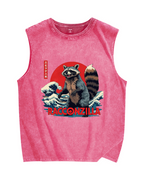 Racconzilla Vintage Distressed Washed Tank Top