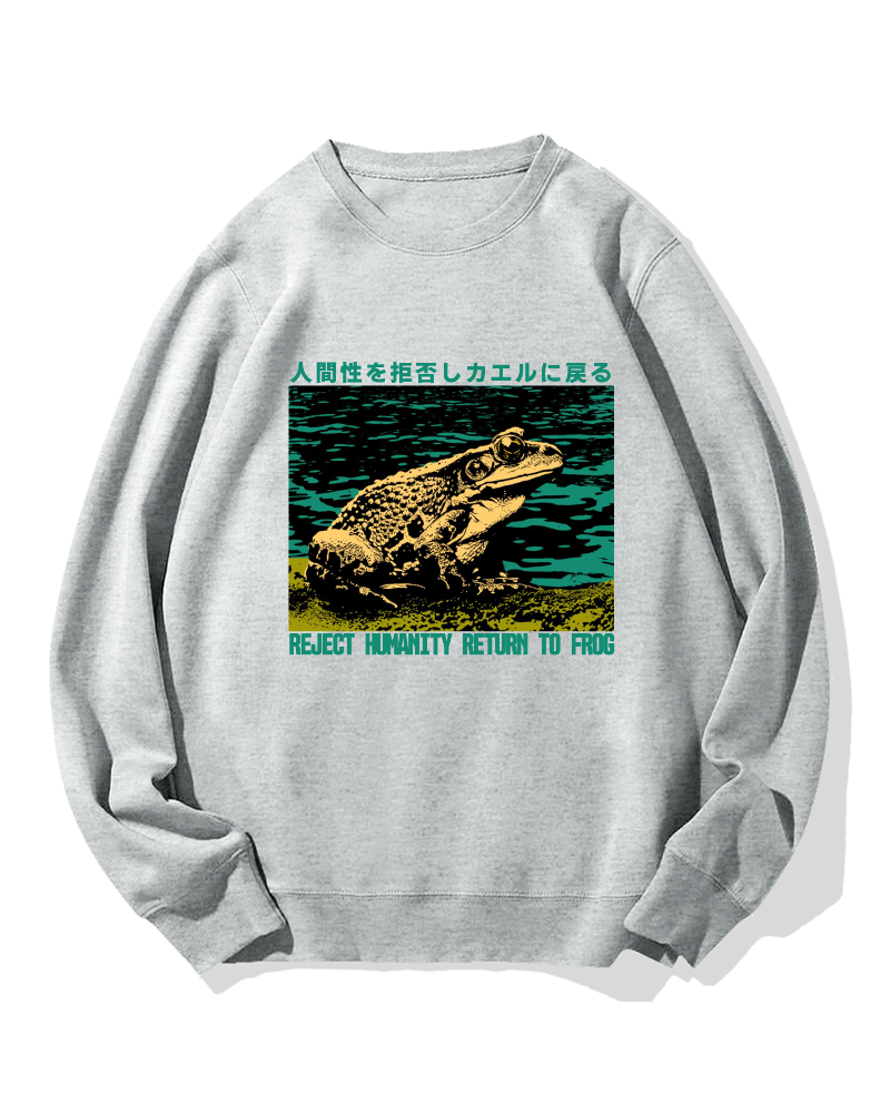 Refusing Humans To Return To Frog Cotton Sweatshirt