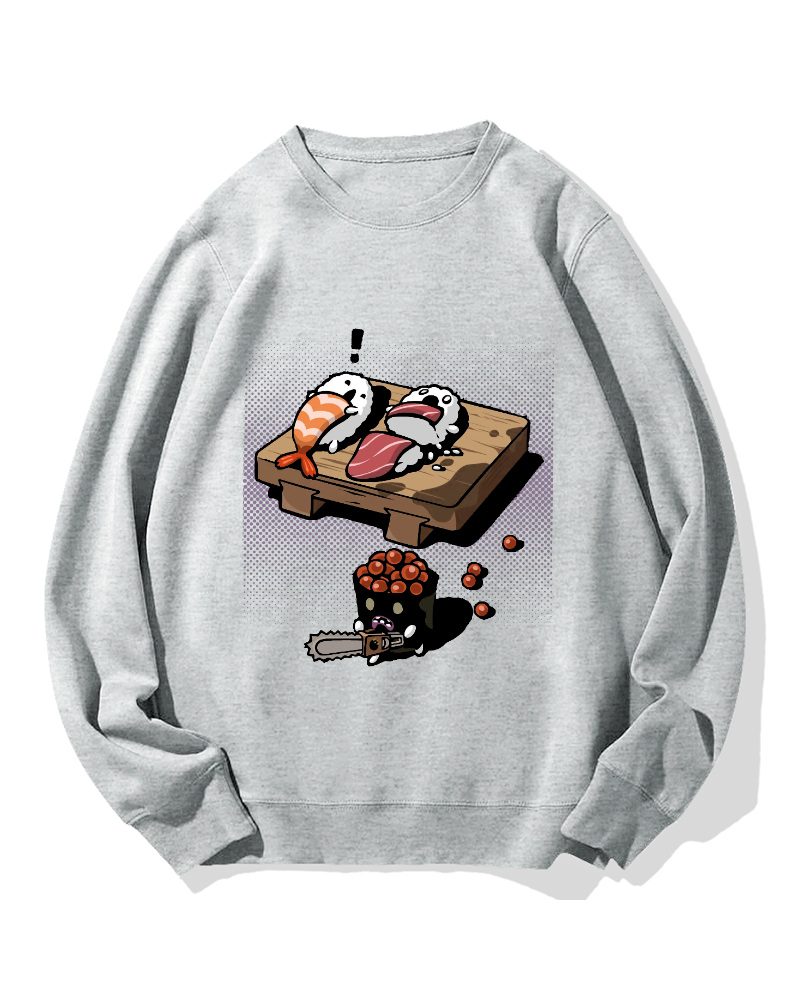 Sushi Chain Saw Massacre Cotton Sweatshirt