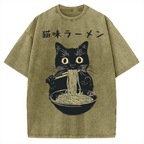 Kitten Ramen Vintage Washed T-shirt