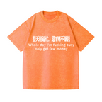 Busy Day Vintage Wash Japanese Design T-Shirt
