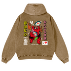 Frog Vintage Washed Cotton Back Art Hoodie