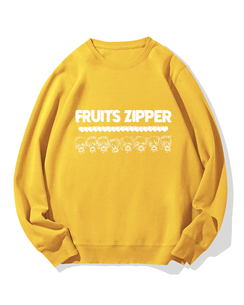Fruits Zipper Cotton Sweatshirt