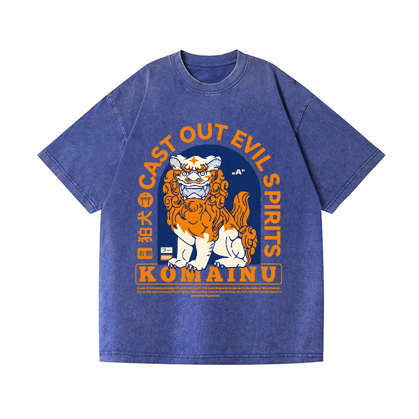 Komainu Vintage Wash Japanese Design T-Shirt