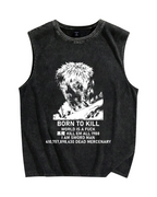 Born to Kill Vintage Distressed Washed Tank Top