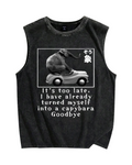 Funny elephant driving a car Vintage Distressed Washed Tank Top