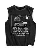 Funny elephant driving a car Vintage Distressed Washed Tank Top