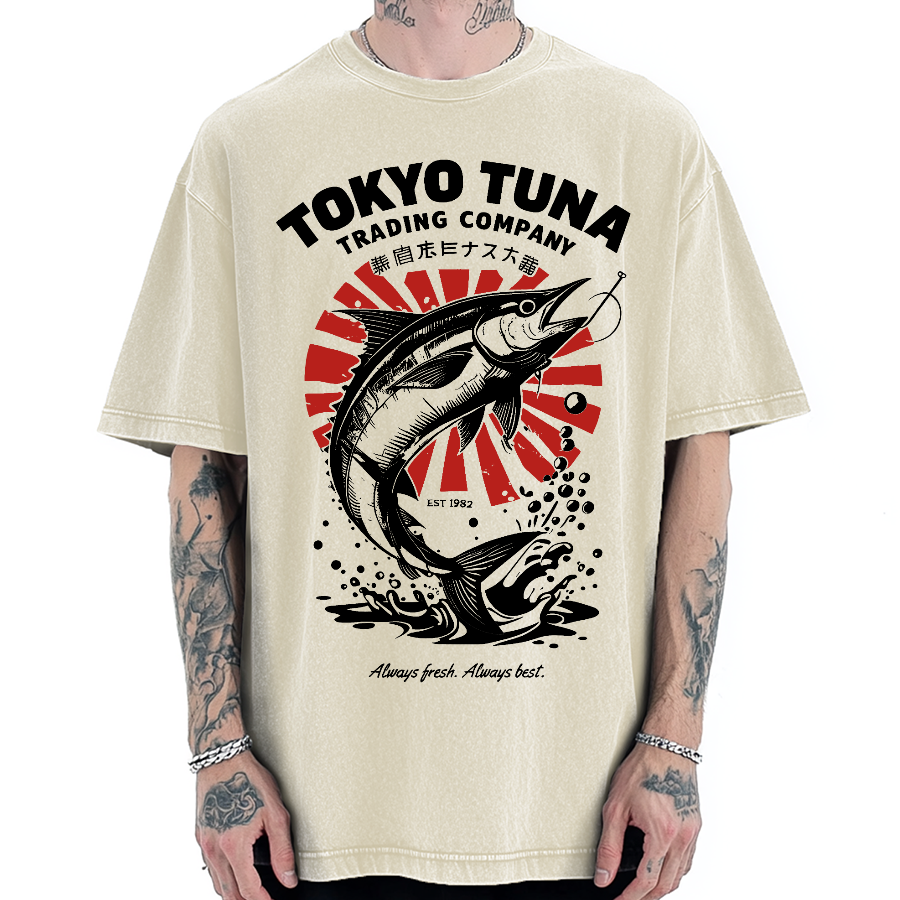Tokyo Tuna Trading Company Graphic Vintage Washed T-shirt