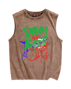 Drum And Bass Vintage Distressed Washed Tank Top