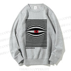 Unisex Casual Artistic Geometric Eyes Printed Sweatshirt