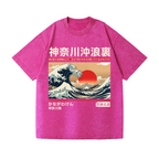 Kanagawa Ukiyo-e Great Wave Vintage Wash Japanese Design T-Shirt