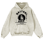 Okinawa Hattori Hanzo Vintage Washed Thick Cotton Hoodie