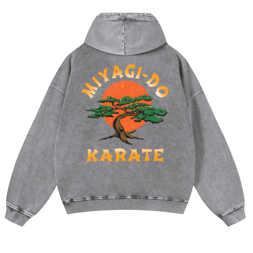 Miyag--do Karate Vintage Washed Cotton Back Art Hoodie