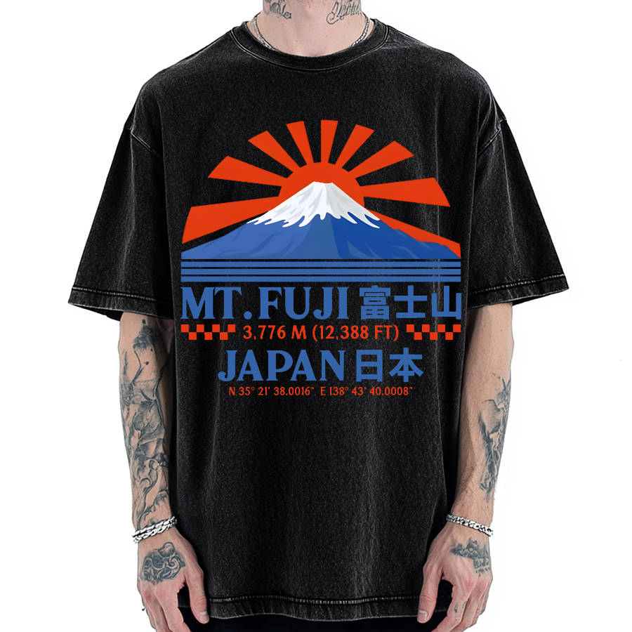 Vintage Japan Mount Fuji Vintage Washed T-shirt