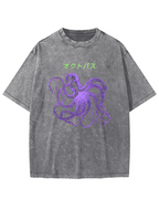 Japanese Octopus Vintage Washed T-shirt