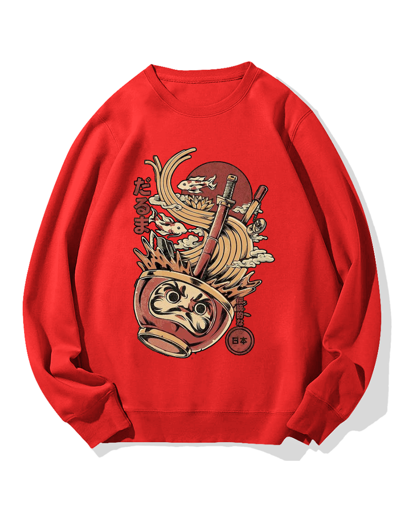 Traditional Daruma Ramen Cotton Sweatshirt