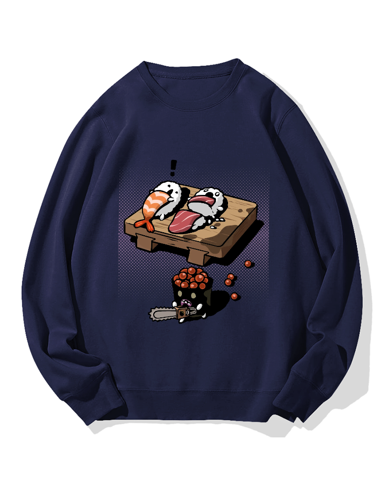 Sushi Chain Saw Massacre Cotton Sweatshirt