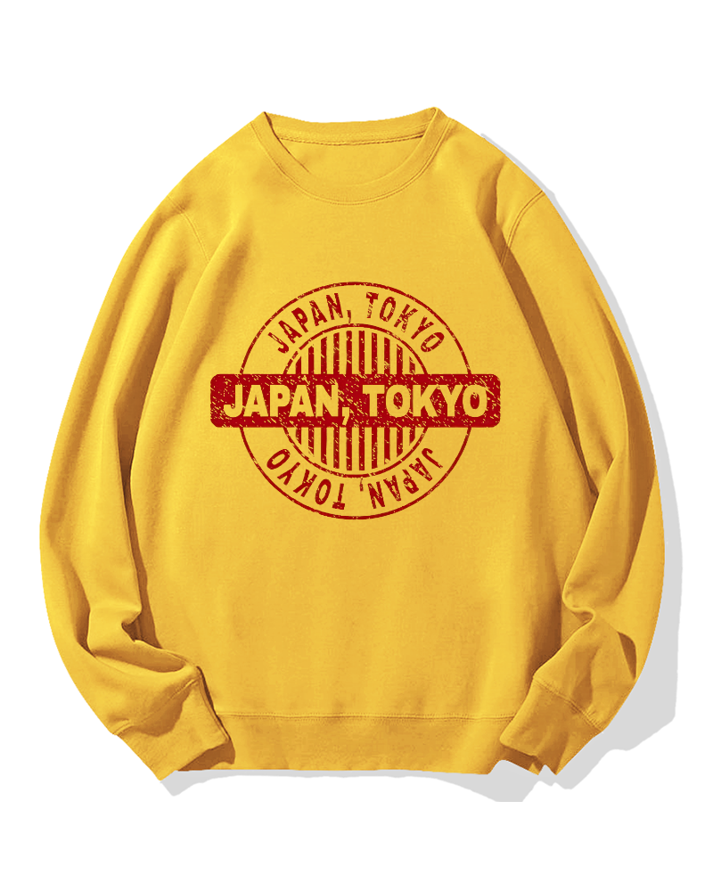 Tokyo Japan Stamp Cotton Sweatshirt