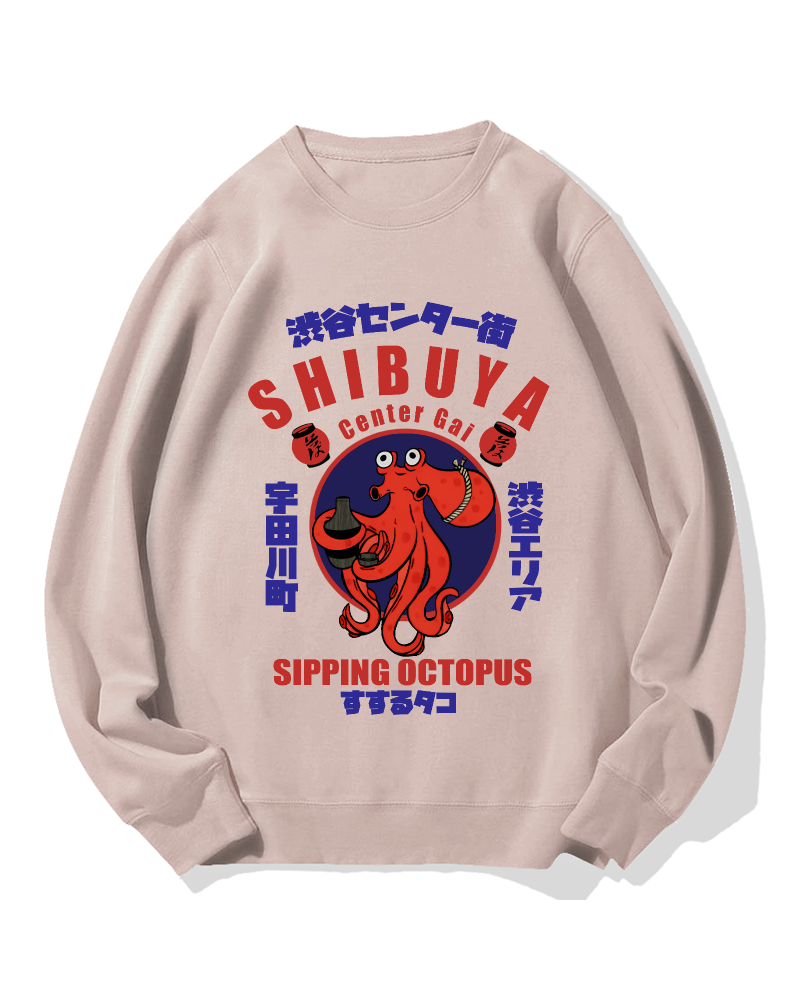 Shibuya Center Street Octopus Cotton Sweatshirt