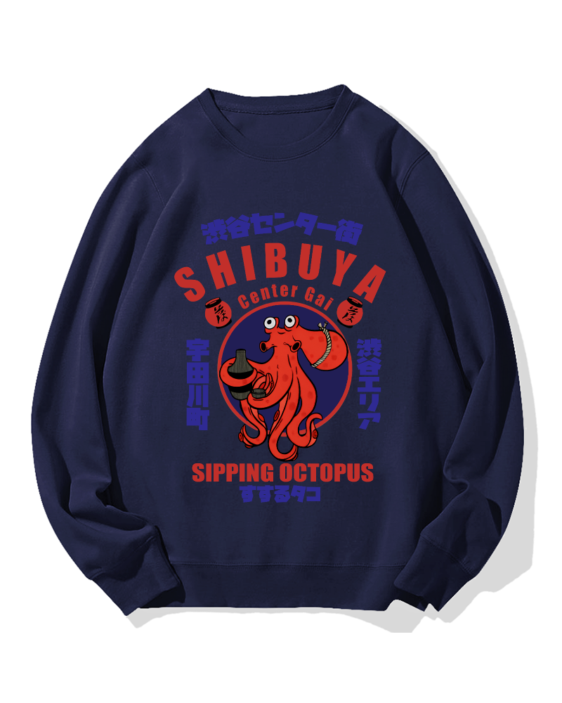 Shibuya Center Street Octopus Cotton Sweatshirt