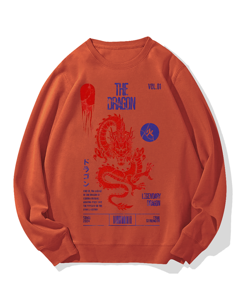 Japanese Dragon Cotton Sweatshirt